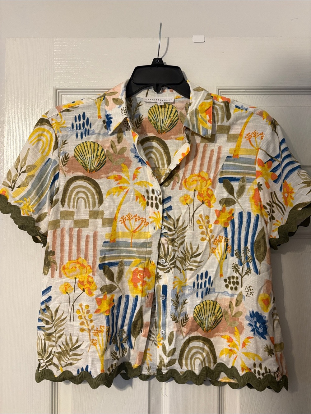 Women's Tropical Print Short-Sleeve Shirt - Multi